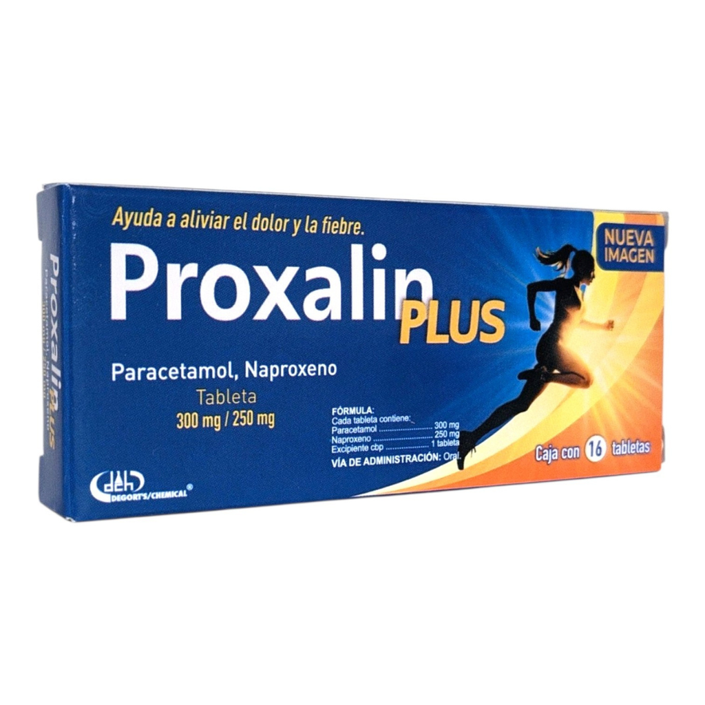 PARACETAMOL NAPROXENO 300/250 MG C/16 TAB PROXALIN PLUS LAB DEGORTS ...